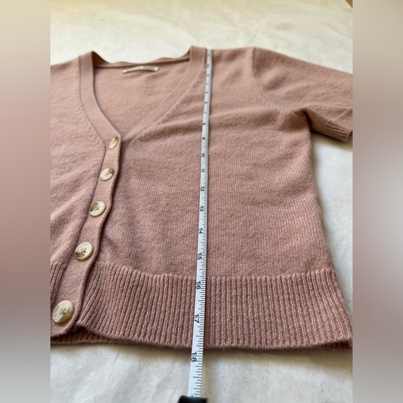 NWOT Reformation Women’s Serenade Cashmere Cardigan S Pink Short Quiet Luxury - Picture 7 of 10